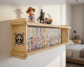 MANGA BOX - Bookcase With One Piece-inspired Symbol, Sustainable