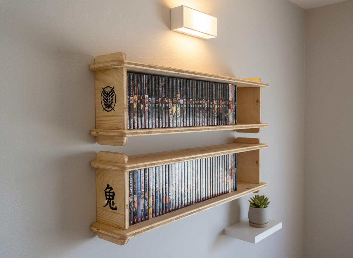 MANGA BOX - Bookcase With Demon Slayer-inspired Symbol