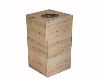 Papelera de madera para clasificación de residuos 25 litros