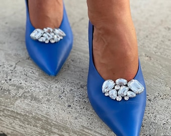 Sprankelende schoenclips met strasssteentjes uit Antwerpen – schoenaccessoires voor pumps, bruidsschoenen en galaschoenen.