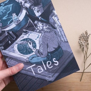 TALES witchtober ZINE A5 - 2020- Witches ink & watercolor illustration - PRINT
