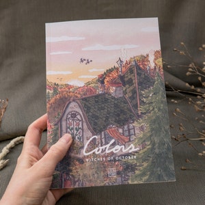 Colors, witchtober Zine 2021, Witches ink & watercolor illustration, PRINT