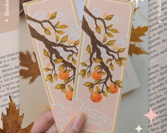 Bookmark, Orange on a branch, paper, Nature collection