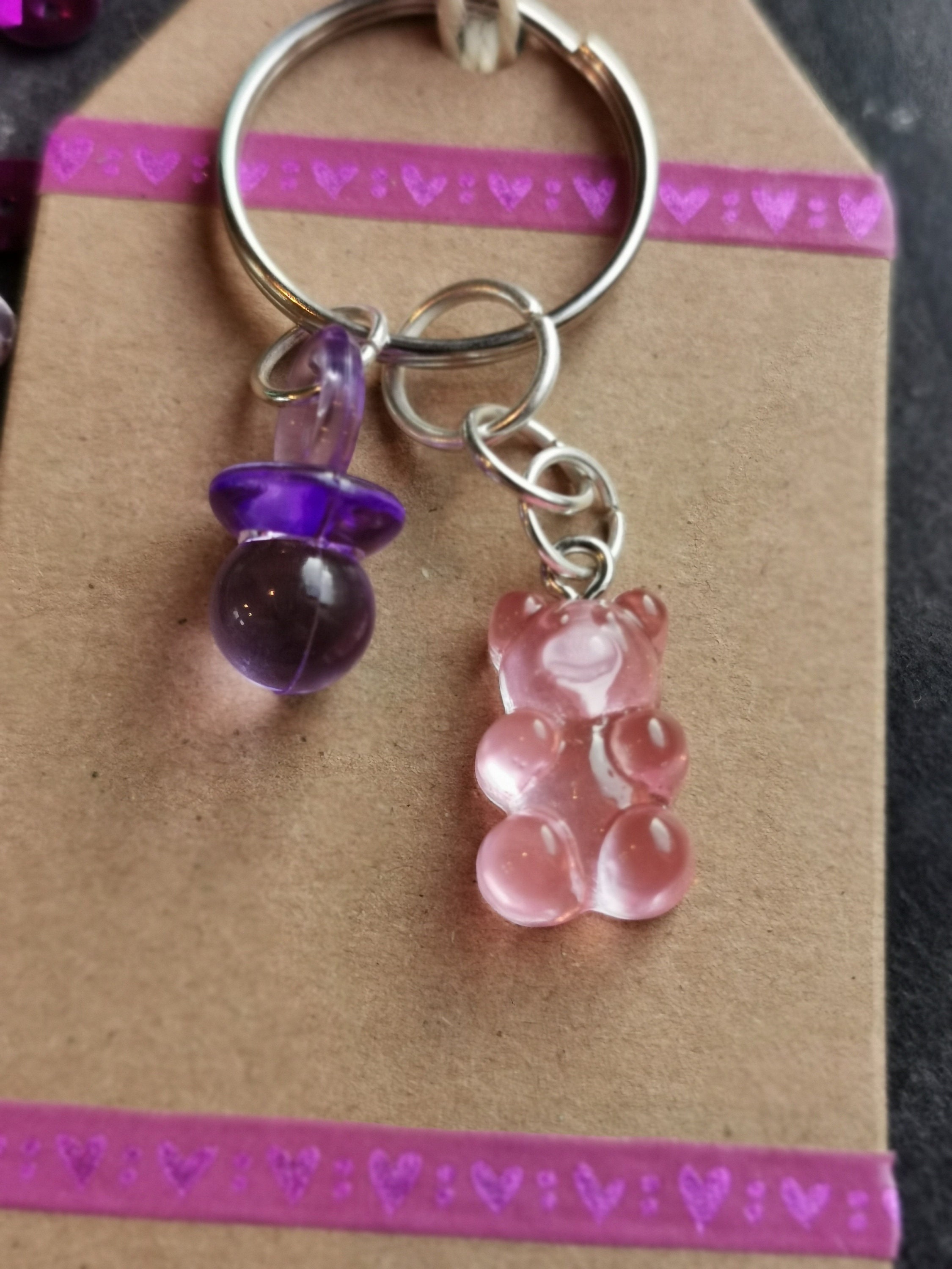 Gummy Bear Dummy Keyring. Cute quirky gummy bear and dummy Etsy