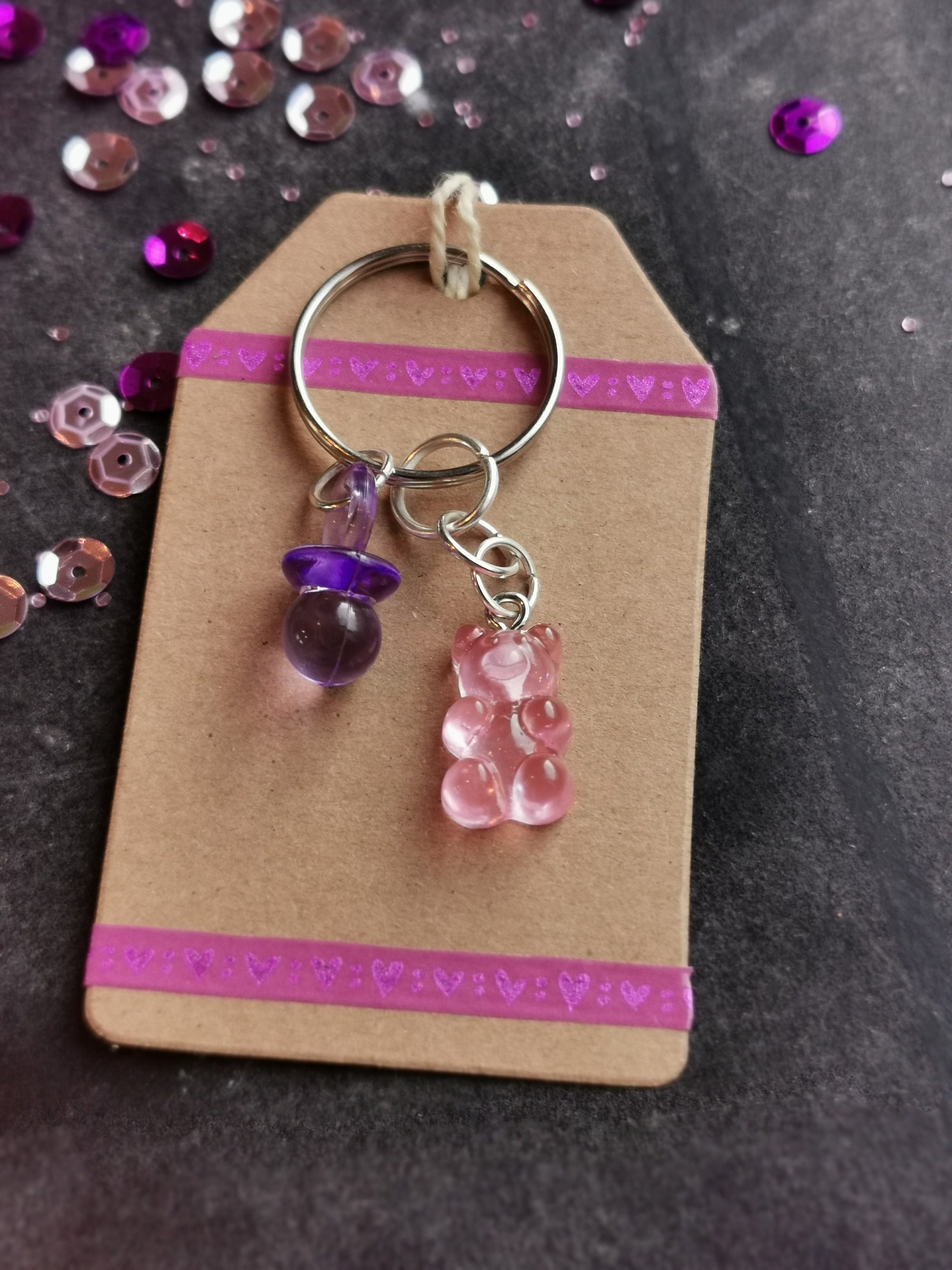 Gummy Bear Dummy Keyring. Cute quirky gummy bear and dummy Etsy