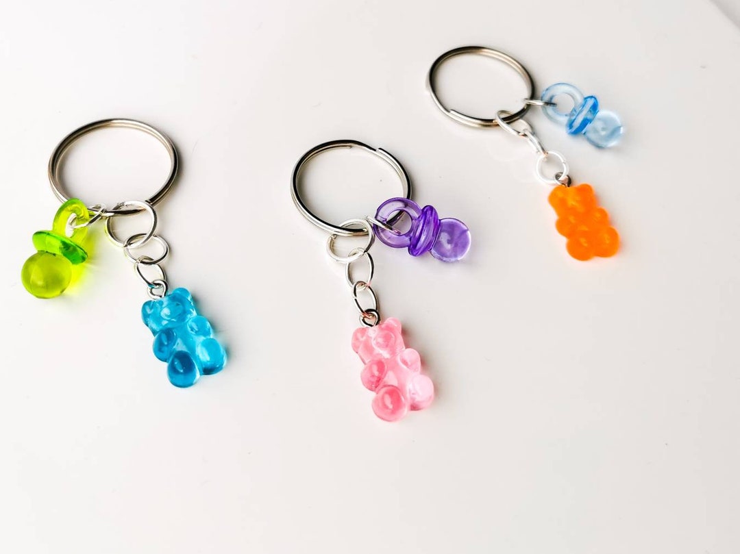 Gummy Bear Dummy Keyring. Cute Quirky Gummy Bear and Dummy Etsy