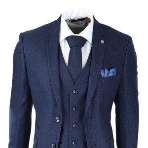 Navy Blue Three-piece Suit for Men for Every Occasion Tailored Fit, the  Rising Sun Store, Vardo 