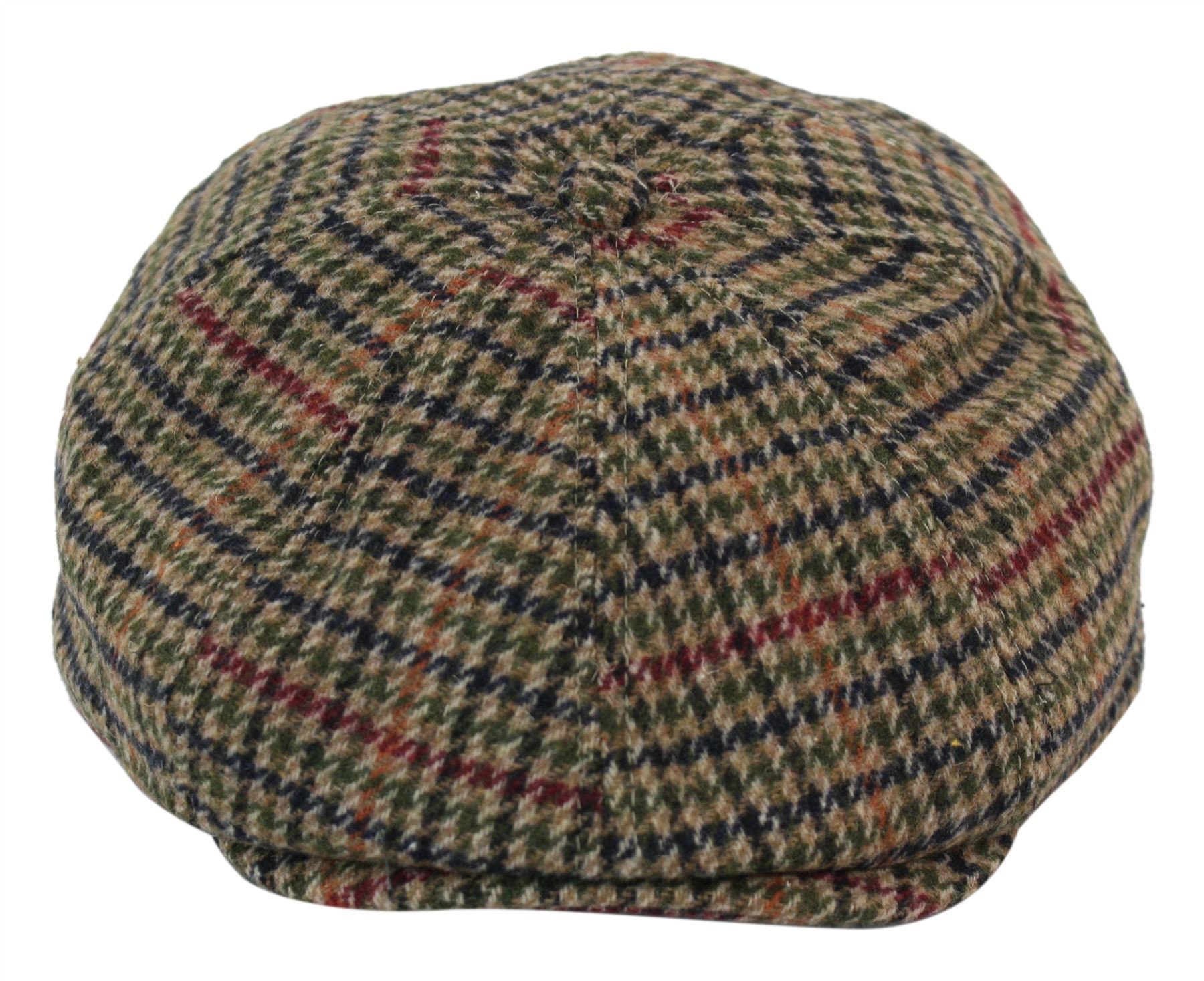 Tweed Newsboy Cap Baker Boy Flat Check Grandad Hat Elasticated Etsy UK