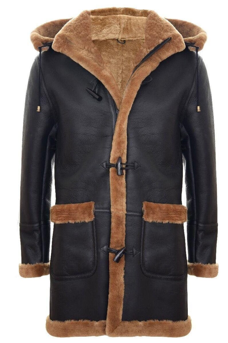 sheepskin duffle coat mens