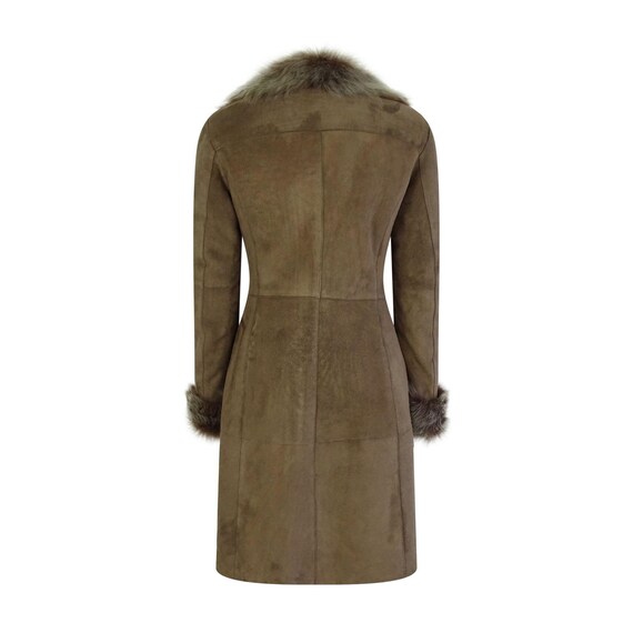 wassen auditie twist Ladies Real Sheepskin Jacket Suede Button Tailored Fit 3/4 - Etsy