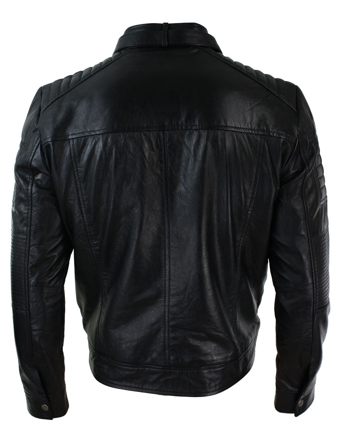 Aviatrix Mens Genuine Real Leather Black Biker Jacket Retro | Etsy