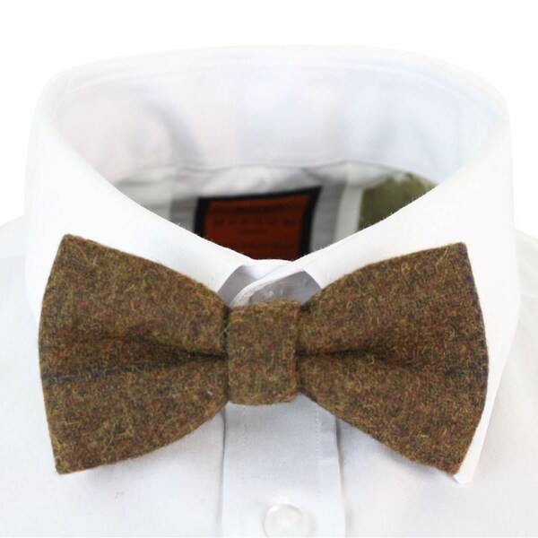 Brown Hopsack Tweed Bow Tie main image 0