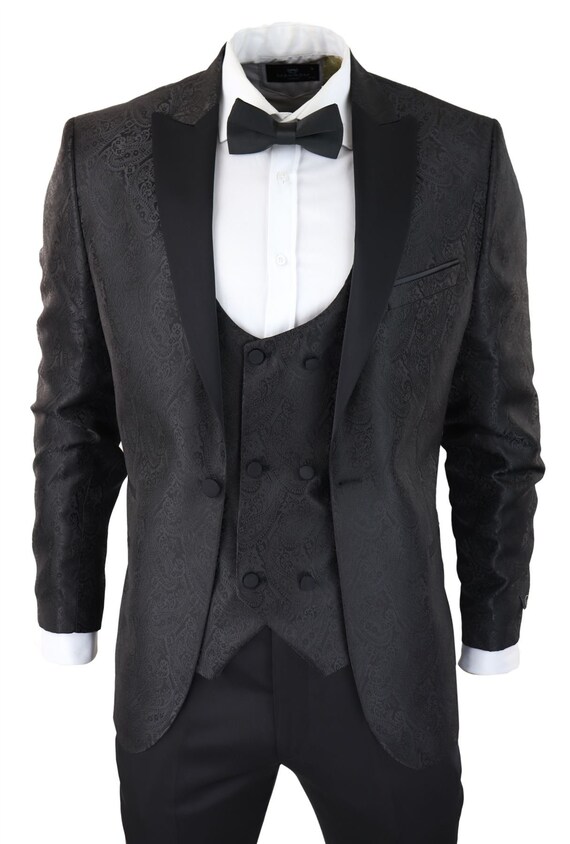 Mens Paisley Tuxedo Blazer and Waistcoat Brocade Dinner Jacket