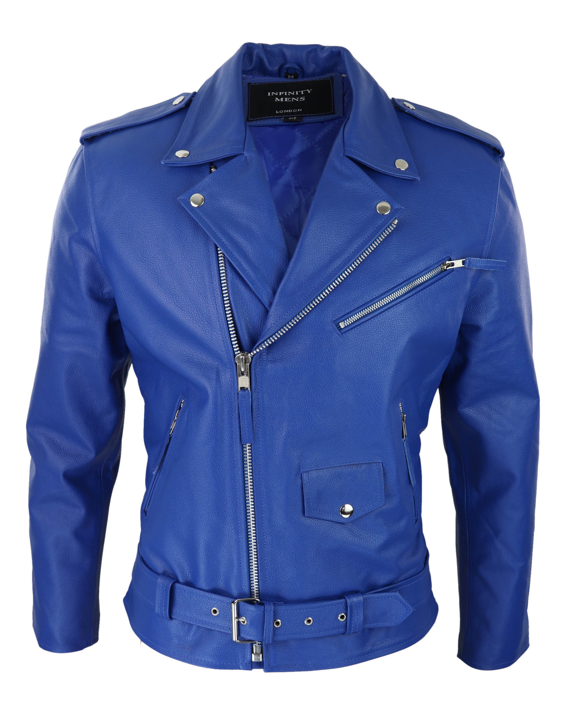 Mens 100% Real Leather Brando Style Classic Retro Biker Jacket - Etsy UK