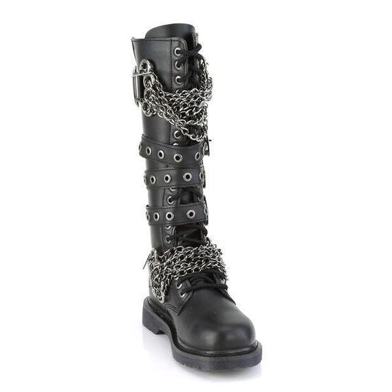 mens knee high biker boots