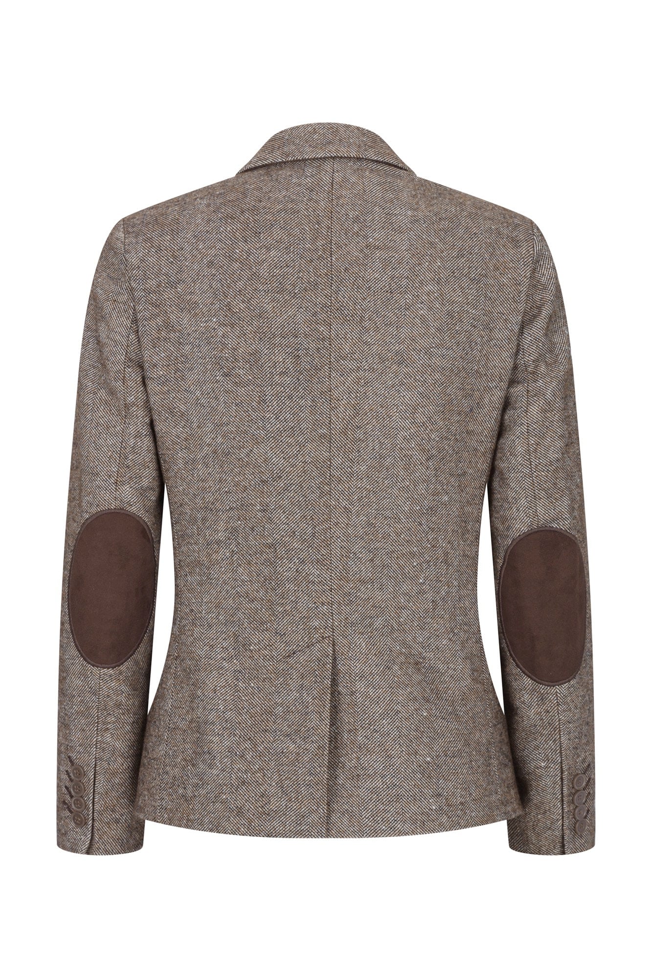 Womens Tweed Blazer With Elbow Patches