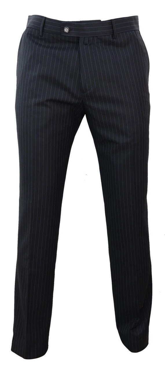 Mens Vintage Trousers Pinstripe Tweed 