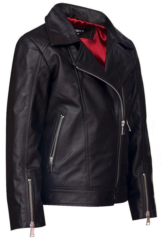 Girls pink hotsell leather jacket