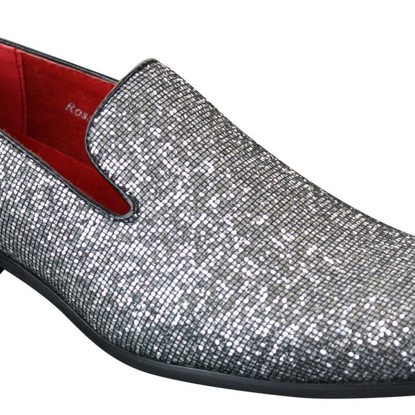 Silver Glitter Shoes Etsy