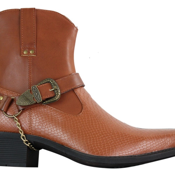mens ankle cowboy boots
