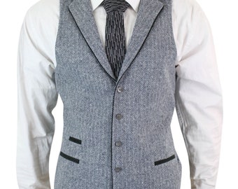 grey patterned waistcoat
