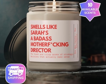 Personalized Director Soy Candle, Custom Director Gift, Gift for Director, Future Director, School Graduation, Promotion Gift PRIC199