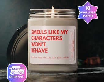 Funny Author Gift, Candle Gift for Writers, Writing A Bestseller, Aspiring Writer Unique Gift, Future Writer Graduation PRIC50