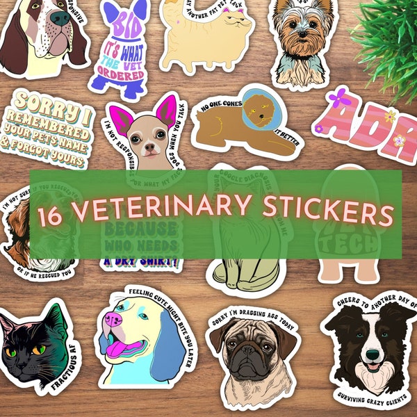 Vet Humor Stickers Etsy