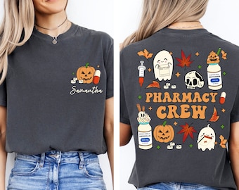 Personalized Pharmacy Shirt Funny Halloween Pharmacy Shirt Gift, Pharmacy  Tech Shirt, Funny Pharmacist Sweatshirt, Pharmacy Technician