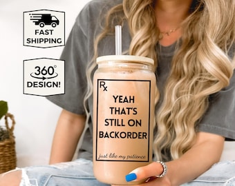 Funny Pharmacy Tech Gifts, Coffee Prescription Glass, Pharmacy Technician, Pharmacy Week Gift, Pharmacist Student Gift, Beer Can Tumbler