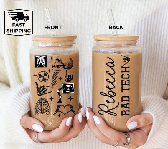 Radiology Tech Tumbler,  Rad Tech Ice Coffee Cup, X-Ray Tech Gift, Radiologist Gift, Gift for Radiology Tech, RAD Tech Gift, X-Ray Tech