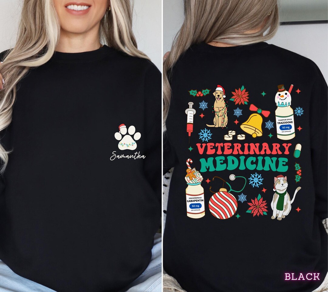 Custom Vet Crew Christmas Shirt, Vet Squad, Vet Receptionist Gift, Vet