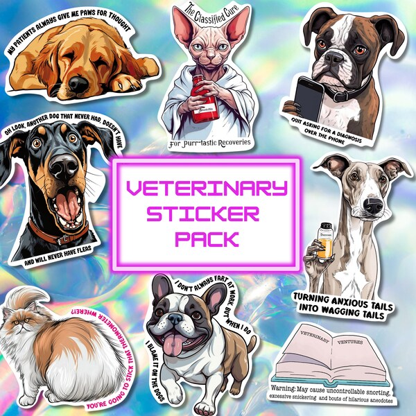 Funny Veterinary Sticker Etsy