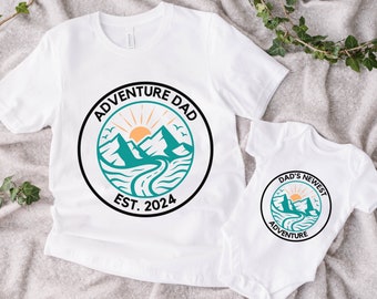 Adventure Dad, Hiking Dad Shirt, Father and Son Shirts, Matching Dad Baby Shirts, Father Son Matching Tees,  Father and Daughter Shirt