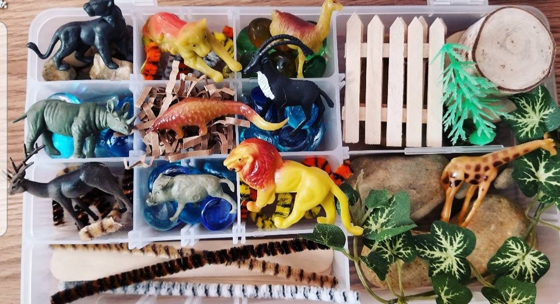 Wild Animal Sensory Kit | Safari Sensory Bin | Zoo Tinker Box | Loose ...