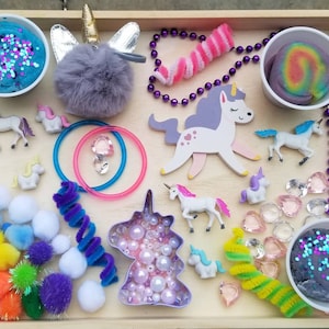 Unicorn Play Dough Kit | Pastel Unicorn Sensory Kit | Rainbow Play Dough | Sensory Play | Loose Parts | Unicorn Kit | Gift for Kids