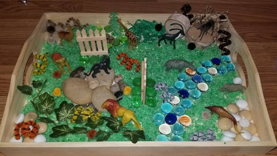 Wild Animal Sensory Kit Safari Sensory Bin Zoo Tinker Box | Etsy