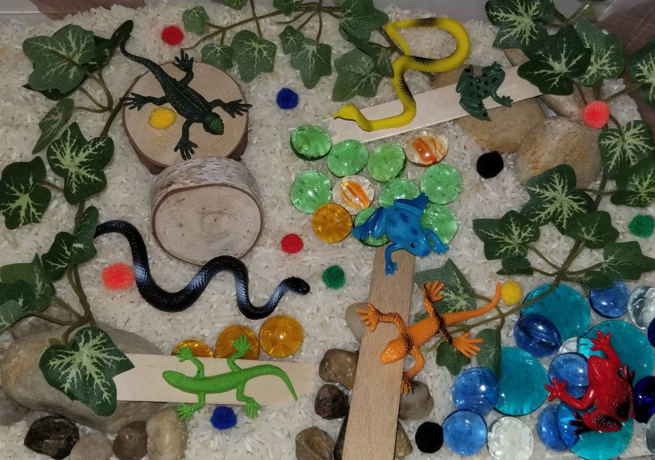 Reptile Sensory Kit | Playdough Kit | Frog Pond Sensory Bin | Loose ...