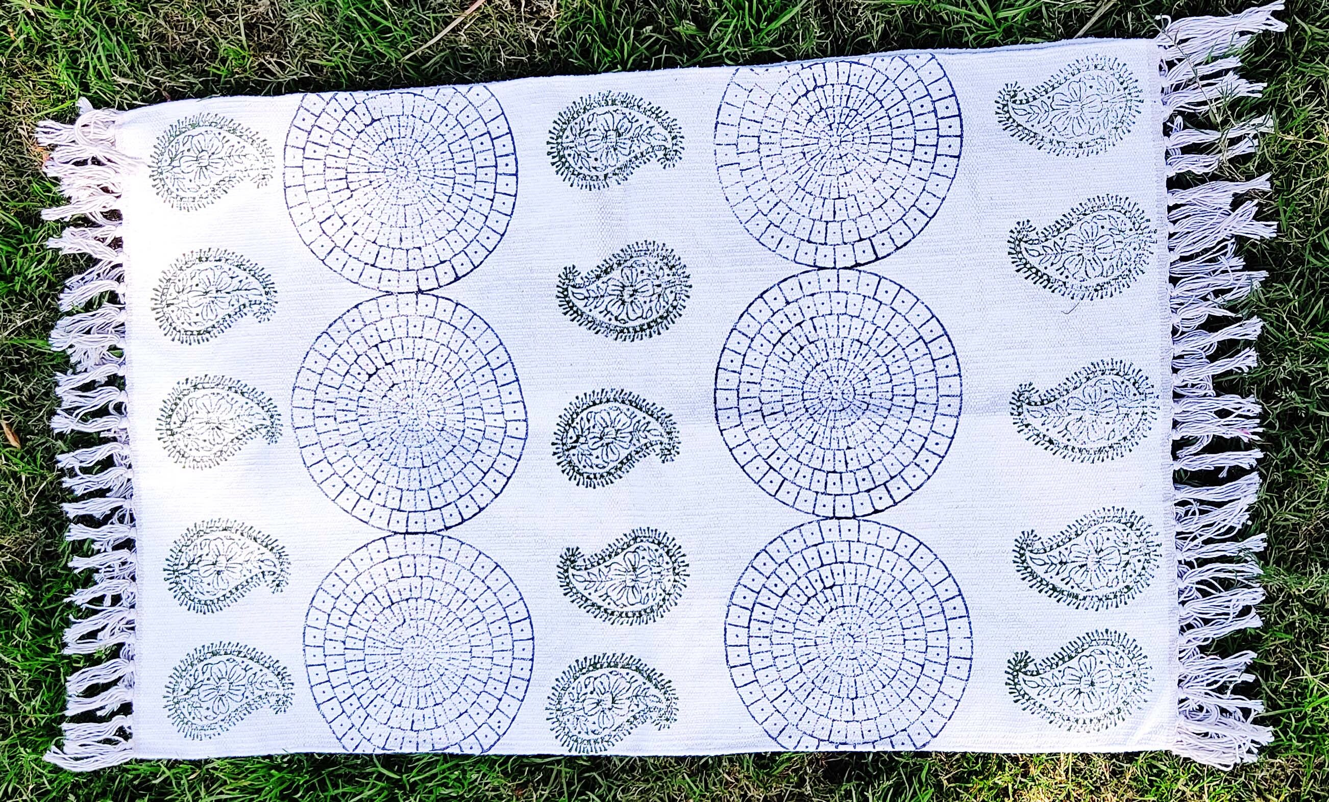 Beautiful Block Print Rugs Kilim RugIndian Block Print Etsy