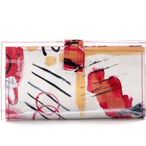 Handbemalter Damen Clutch Portemonnaie, tragbare Kunst, Portemonnaie Frauen Organizer, Reise Portemonnaie Handy, Handtasche Stoff Geldbeutel, kleine Geldbörse Tasche