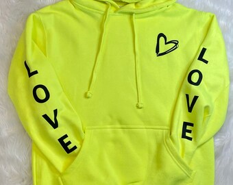 neon colored hoodies