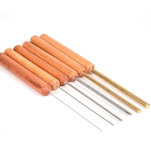 Marbling Awl Set: Professional Ebru Art Supplies, Steel & Wood (6 pcs)