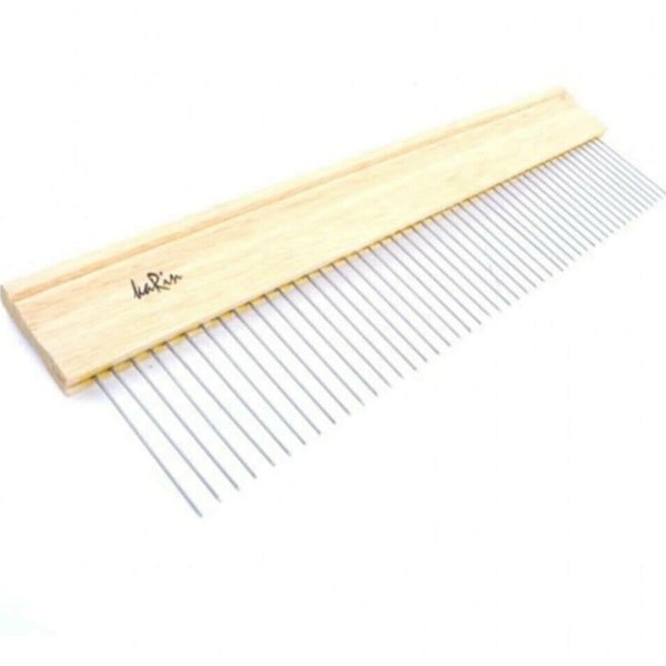 Marbling Pattern Comb | Length 35cm | 5-7-9mm Spacing | Traditional Water Ebru Art Comb | Steel and Woodan Needle High Quality
