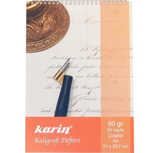 Karin Calligraphy Notebook | Perfect for Calligraphy  Art Practice | A4 90 Gr 50 Sheets
