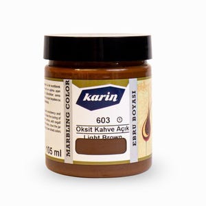 Karin Marbling Paint | Light Brown Color 105 ml |  Traditional Water Ebru Art  Paint| Produced From High Quality Pigments | 603