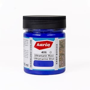 Karin Ultramarine Blue Ebru Marbling Paint - 105ml