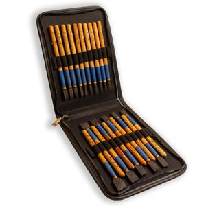 Set di penne per calligrafia araba Karin / Set di matite in legno di ebano con borsa (1 - 20 mm)