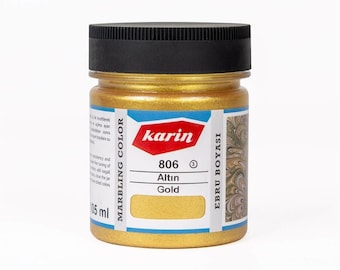 Gold Marbling Paint | Karin Ebru Art, High Quality Pigments (105 ml)
