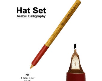 Practical Arabic Calligraphy Pens (8 sizes) writing journaling professionals handmade unique design handle dip nib