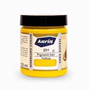 Karin Yellow Marbling Paint: Traditional Ebru Art, 105ml